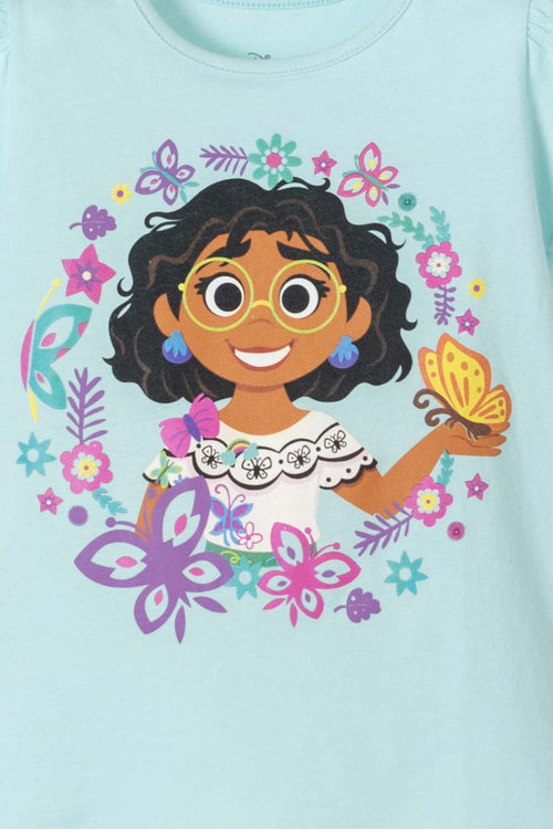 ENCHANTO SHORT-SLEEVED T-SHIRT TEAL FOR GIRLS 2T TO 5T