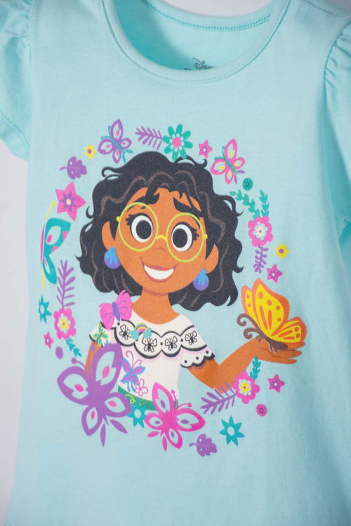 ENCHANTO SHORT-SLEEVED T-SHIRT TEAL FOR GIRLS 2T TO 5T