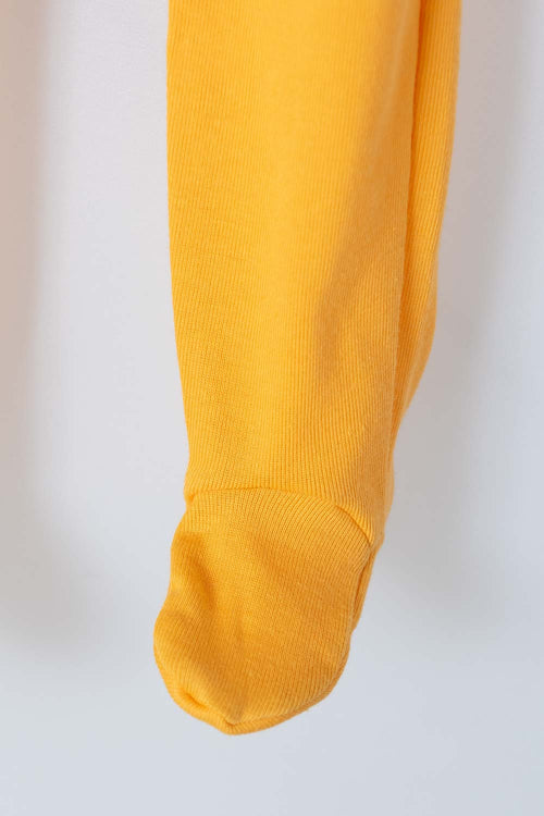 WINNIE THE POOH MUSTARD AND IVORY COVERED FEET TROUSER SET FOR BABY GIRL