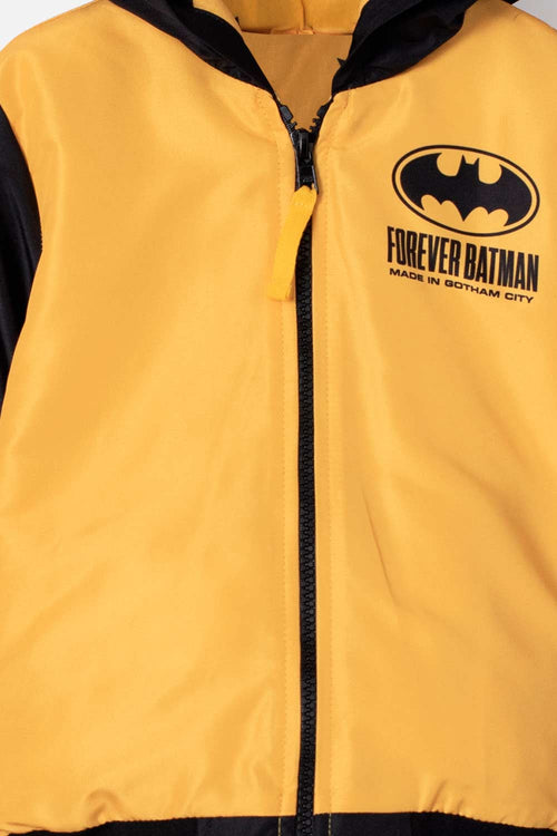 LITTLEMIC YELLOW AND BLACK HOODED JACKET FOR BOYS 2T TO 5T