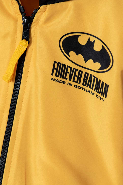 LITTLEMIC YELLOW AND BLACK HOODED JACKET FOR BOYS 2T TO 5T