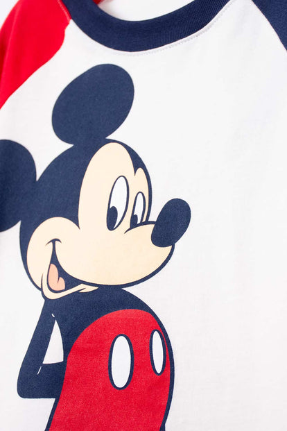 CAMISETA DE MICKEY MOUSE MULTICOLOR MANGA LARGA PARA NIÑO 2T A 5T
