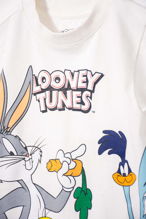 LOONEY TUNES SET, IVORY/AQUA UNISEX LONG PANTS