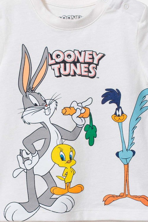 LOONEY TUNES OUTFIT WITH IVORY AND BABY BLUE PANTS UNISEX