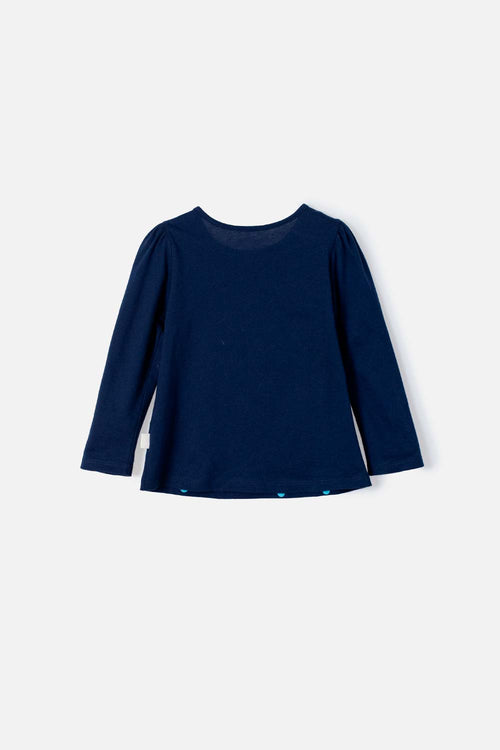 GIRL'S MINNIE MOUSE LONG-SLEEVE BLUE T-SHIRT 2T TO 5T