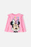 CAMISETA DE MINNIE MOUSE ROSADA MANGA LARGA PARA NIÑA 2T A 5T