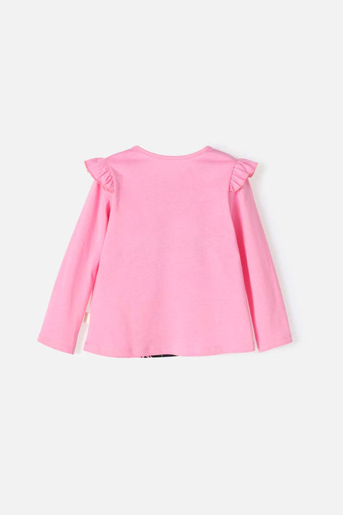 GIRL'S PINK MINNIE MOUSE LONG-SLEEVED SHIRT 2T TO 5T
