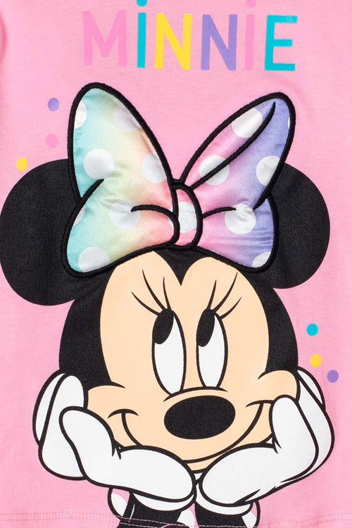 GIRL'S PINK MINNIE MOUSE LONG-SLEEVED SHIRT 2T TO 5T