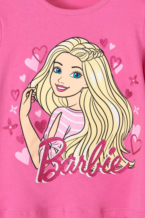 BARBIE LONG SLEEVE FUCHSIA T-SHIRT FOR GIRL