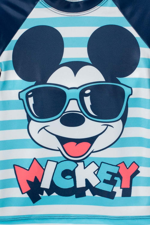 MICKEY MOUSE BLUE LONG-SLEEVED SWIM SET FOR BOYS 2T TO 5T