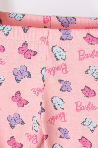 PIJAMA DE BARBIE CON PANTALÓN LARGO ROSADO  PARA NIÑA 2T A 5T