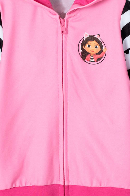 GABBY'S DOLLHOUSE OPEN PINK SWEATER FOR GIRLS 2T TO 5T