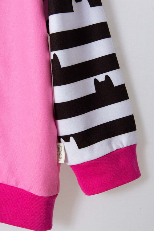 GABBY'S DOLLHOUSE OPEN PINK SWEATER FOR GIRLS 2T TO 5T