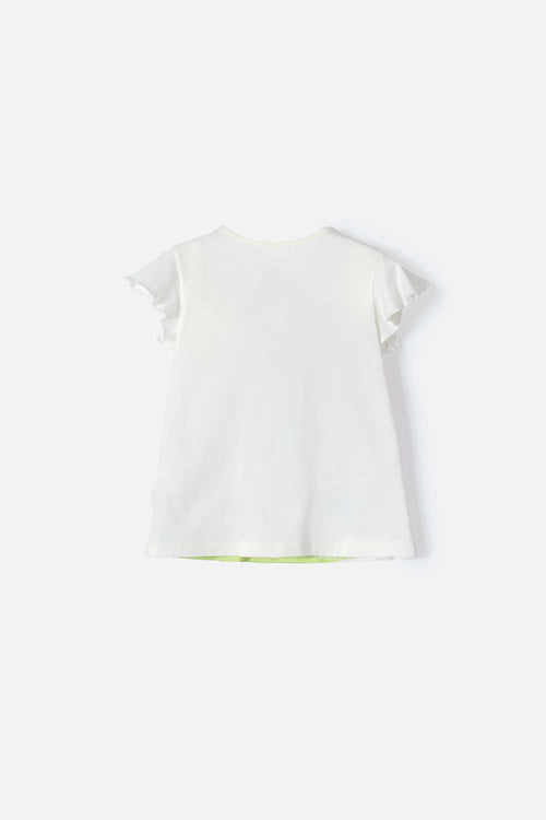 GABBY'S DOLLHOUSE IVORY SHORT SLEEVE T-SHIRT FOR GIRL 2T TO 5T