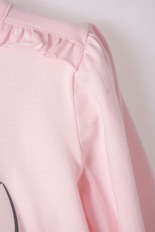 MARIE THE CAT LONG-SLEEVED PINK T-SHIRT FOR GIRLS