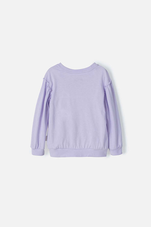 BARBIE LONG SLEEVE LILAC T-SHIRT FOR GIRL 2T TO 5T