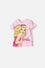 CAMISETA DE BARBIE MANGA CORTA ROSADA PARA NIÑA