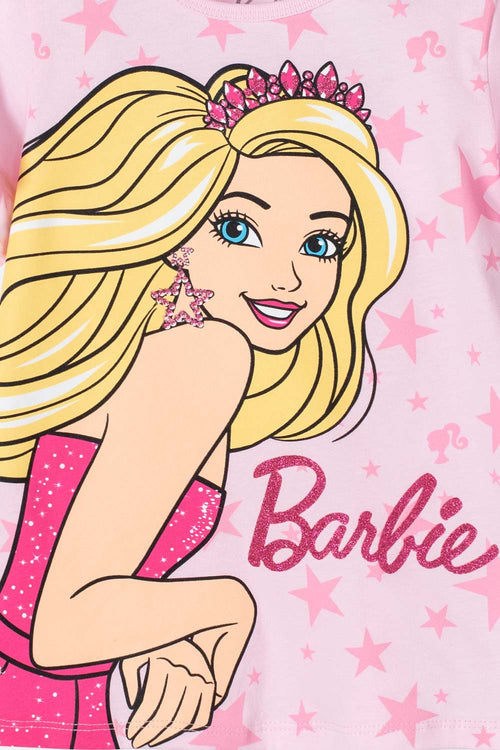 BARBIE SHORT SLEEVE PINK T-SHIRT FOR GIRLS