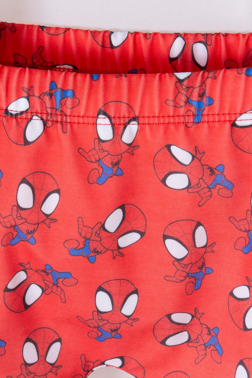 SPIDEY AND HIS AMAZING FRIENDS LONG-SLEEVED RED BATHING SUIT FOR TODDLER BOYS 2T TO 5T