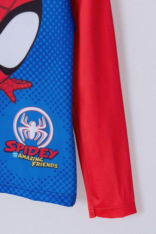 SPIDEY AND HIS AMAZING FRIENDS LONG-SLEEVED RED BATHING SUIT FOR TODDLER BOYS 2T TO 5T