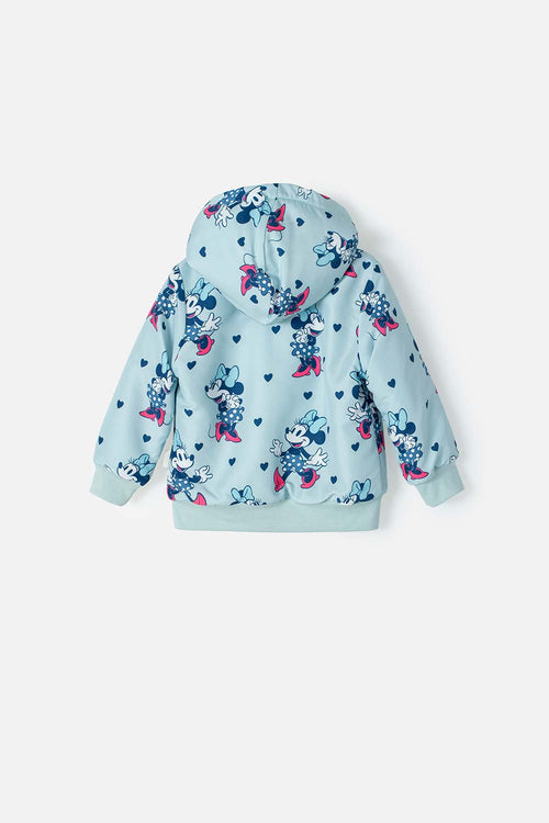 BABY GIRL'S BLUE MINNIE MOUSE HOODED JACKET