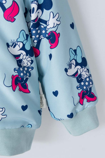 CHAQUETA DE MINNIE MOUSE CON CAPUCHA AZUL PARA BEBÉ NIÑA