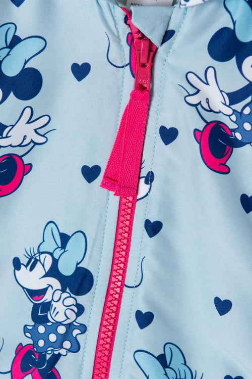 BABY GIRL'S BLUE MINNIE MOUSE HOODED JACKET