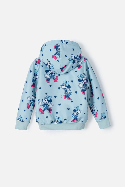 MINNIE MOUSE BLUE HOODED JACKET FOR GIRLS 2T TO 5T