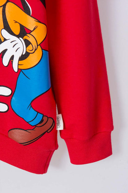 BUZO DE MICKEY & FRIENDS CERRADO ROJO UNISEX