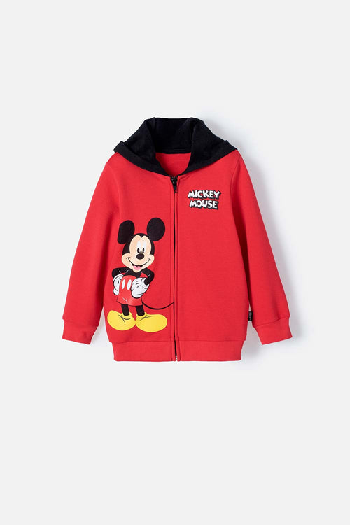 RED MICKEY MOUSE HOODIE FOR BOYS 2T TO 5T