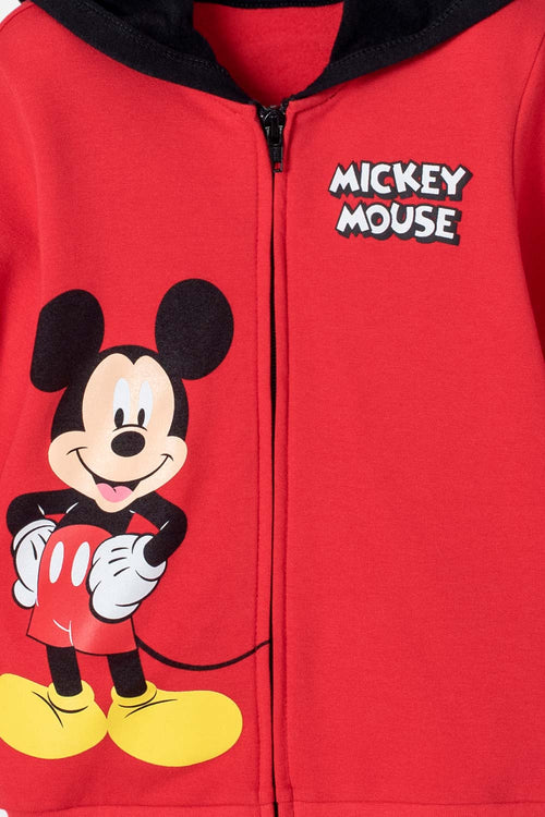 RED MICKEY MOUSE HOODIE FOR BOYS 2T TO 5T