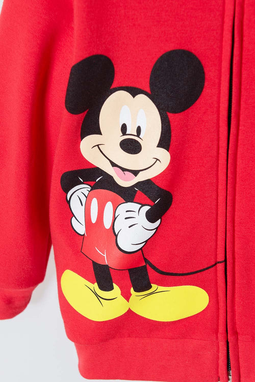 RED MICKEY MOUSE HOODIE FOR BOYS 2T TO 5T