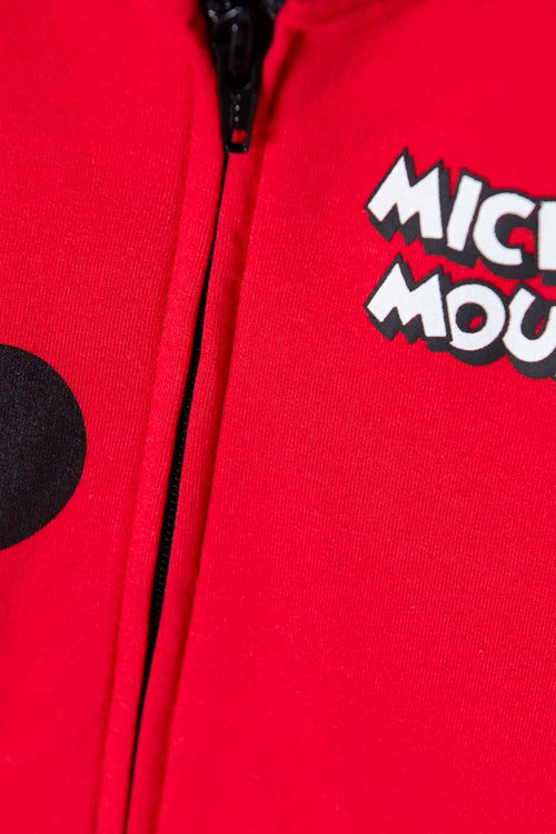 RED MICKEY MOUSE HOODIE FOR BOYS 2T TO 5T