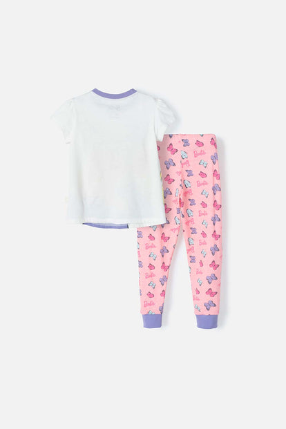 PIJAMA DE BARBIE MANGA LARGA MULTICOLOR PARA NIÑA