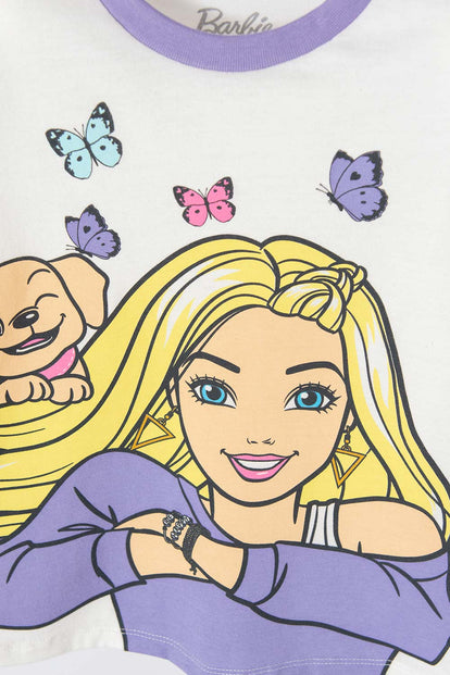 PIJAMA DE BARBIE MANGA LARGA MULTICOLOR PARA NIÑA