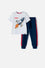 CONJUNTO DE LA NASA BLANCO Y AZUL DE PANTALÓN LARGO PARA NIÑO 2T A 5T