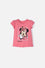CAMISETA DE MINNIE MOUSE ROSA VIEJO MANGA CORTA PARA NIÑA 2T A 5T
