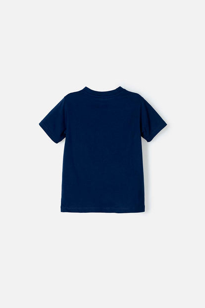 CAMISETA DE JURASSIC WORLD MANGA CORTA AZUL PARA NIÑO