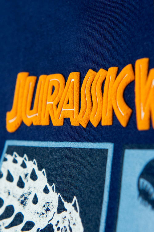 BOY'S BLUE JURASSIC WORLD SHORT SLEEVE T-SHIRT