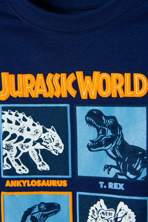 BOY'S BLUE JURASSIC WORLD SHORT SLEEVE T-SHIRT