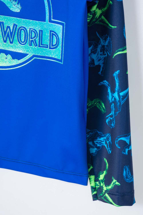 JURASSIC WORLD LONG-SLEEVED SWIM SET BLUE FOR BOY 2T TO 5T