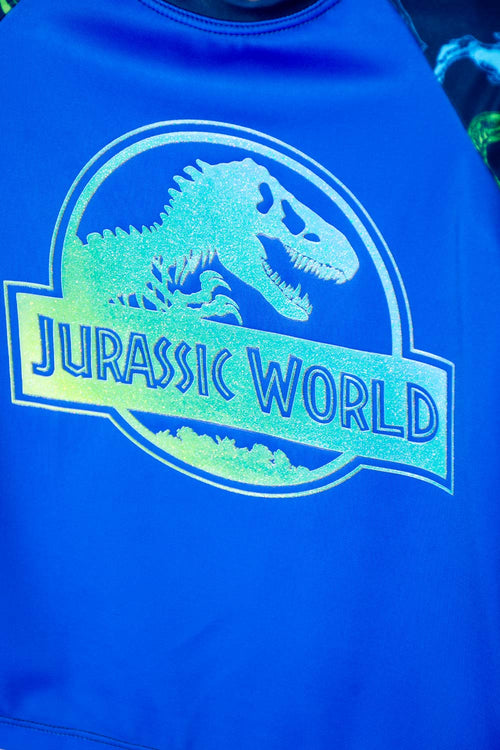 JURASSIC WORLD LONG-SLEEVED SWIM SET BLUE FOR BOY 2T TO 5T