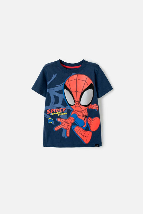 BOY'S BLUE SPIDER-MAN SHORT-SLEEVE T-SHIRT