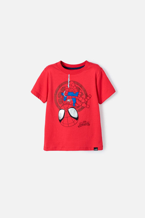 SPIDER-MAN SHORT SLEEVE RED T-SHIRT FOR BOYS 2T TO 5T