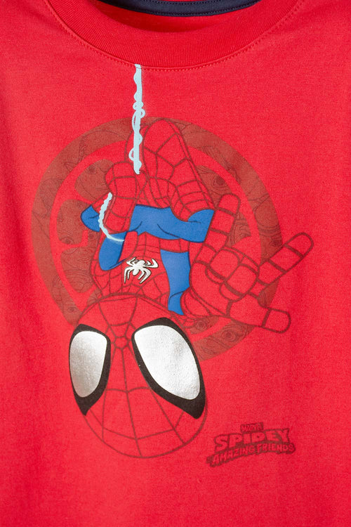 SPIDER-MAN SHORT SLEEVE RED T-SHIRT FOR BOYS 2T TO 5T