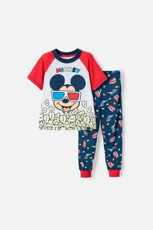 MICKEY MOUSE MULTICOLOR SHORT SLEEVE PAJAMAS FOR BOYS 2T TO 5T
