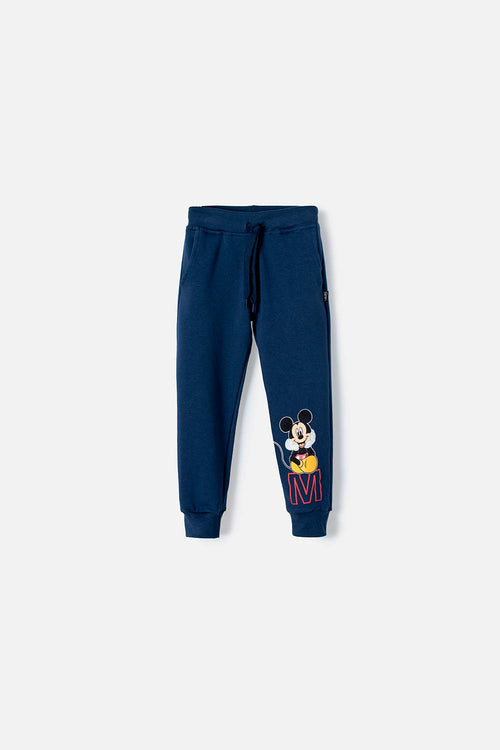 MICKEY MOUSE BLUE EMBOSSED JOGGERS FOR BOYS 2T TO 5T