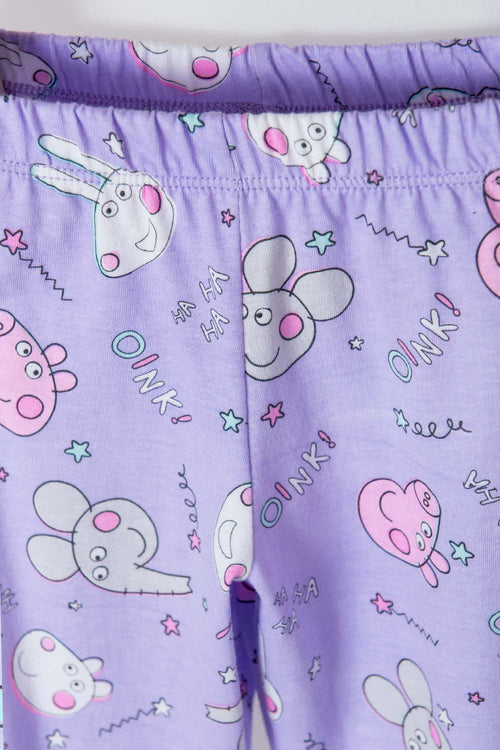 PEPPA PIG LILAC LONG-PANTS PAJAMAS FOR GIRLS SIZES 2T TO 5T