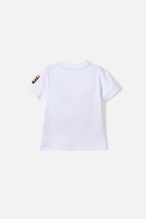 CARS SHORT SLEEVE WHITE T-SHIRT FOR BOYS 2T TO 5T