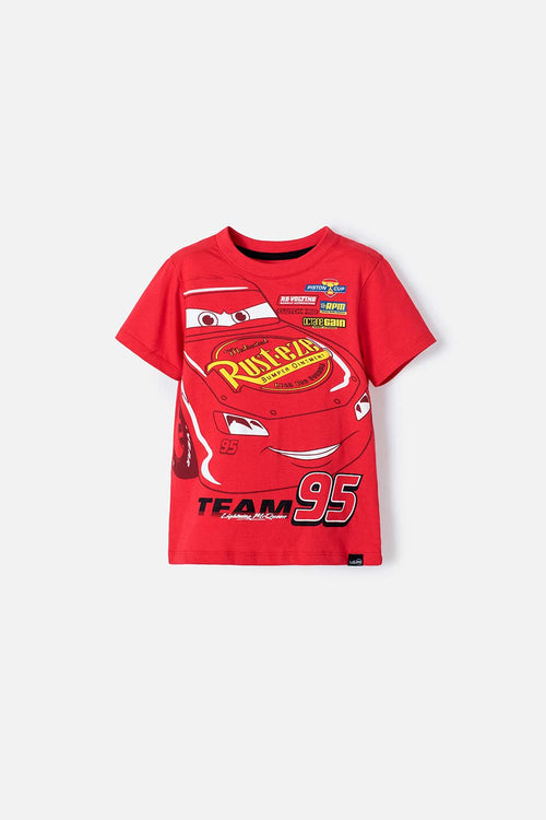 CARS SHORT SLEEVE T-SHIRT RED FOR BOYS 2T TO 5T